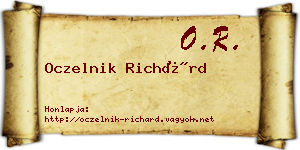 Oczelnik Richárd névjegykártya
